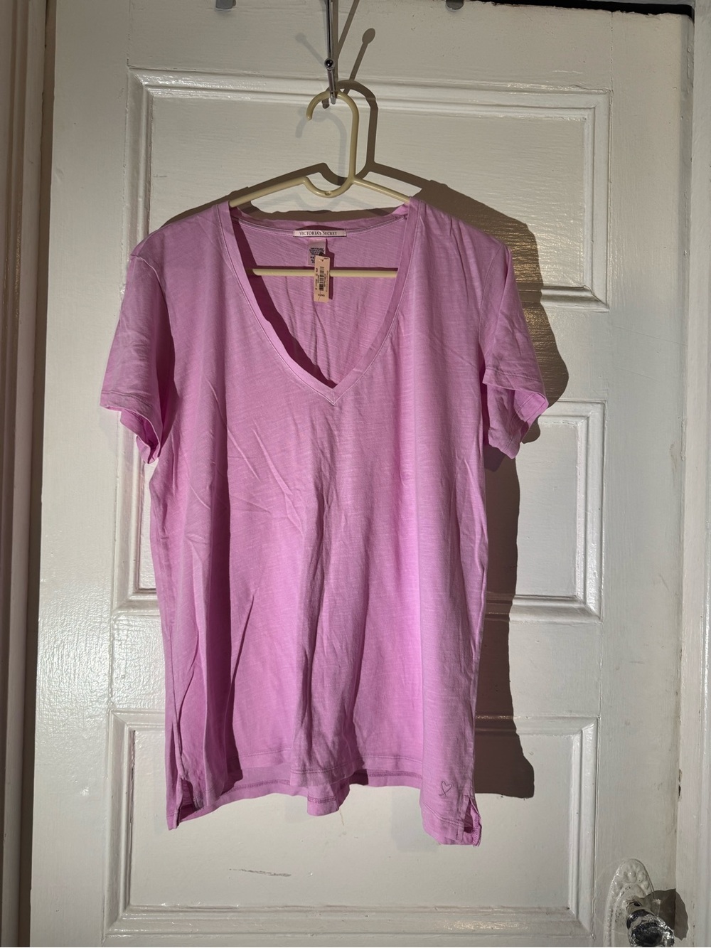 Victoria's Secret Light Pink V-Neck Short Sleeve Tee